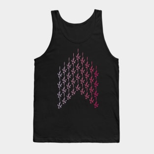 Gradient Pink Flower Tank Top